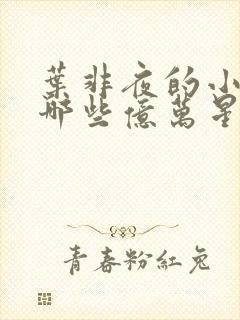 叶非夜的小说有哪些亿万星辰不及你