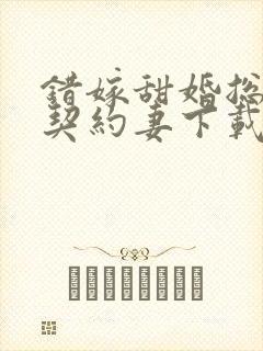 错嫁甜婚总裁的契约妻下载