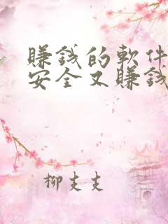 赚钱的软件哪个安全又赚钱