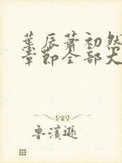 叶辰萧初然最新章节全部大结局