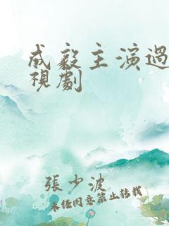 成毅主演过的电视剧