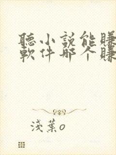 听小说能赚钱的软件哪个赚得多