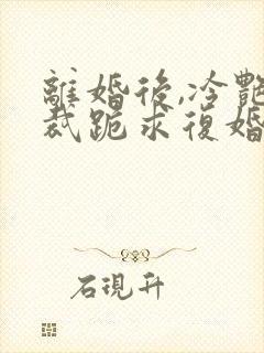 离婚后,冷艳总裁跪求复婚免费阅读全部