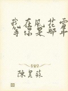 我在风花雪月里等你是哪年的小说