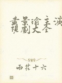 黄景瑜主演的电视剧大全