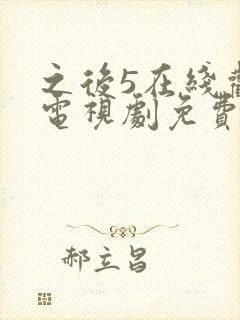 之后5在线观看电视剧免费高清完整版