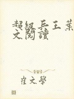 超级兵王叶谦全文阅读