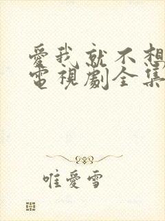 爱我就不想太多电视剧全集免费观看