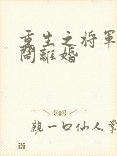 重生之将军夫人闹离婚