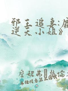 邪王追妻:废材逆天小姐》