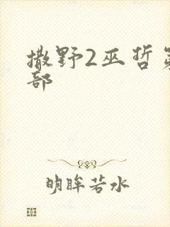 撒野2巫哲第二部