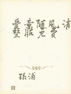 爱意随风消逝完整版免费