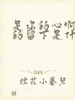 是你的心啊孤单的留下是什么歌