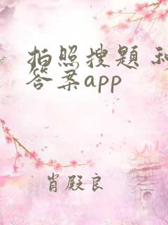 拍照搜题 秒出答案app