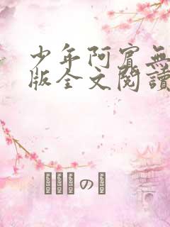 少年阿宾无删减版全文阅读