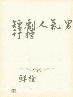 短剧人气男主排行榜