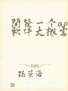 开发一个app软件大概需要多少钱