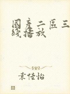 国产二区三区在线播放