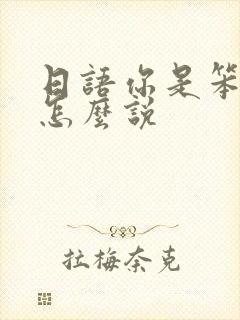 日语你是笨蛋吗怎么说