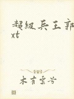 超级兵王郭璞txt