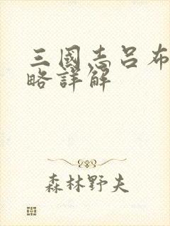 三国志吕布传攻略详解