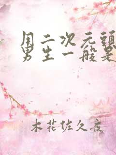 用二次元头像的男生一般是什么人