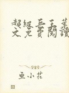 超级兵王叶谦全文免费阅读乡