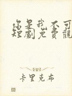 你是我不可言说短剧免费观看