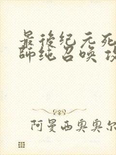 最后纪元死灵法师纯召唤 攻略