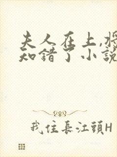 夫人在上,将军知错了小说