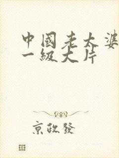 中国老太婆黄色一级大片