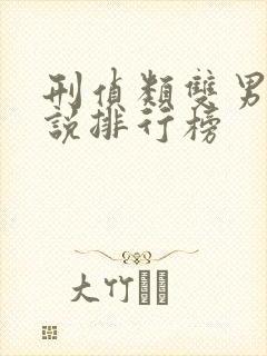 刑侦类双男主小说排行榜