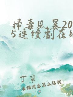 扫毒风暴2025连续剧在线观看全集