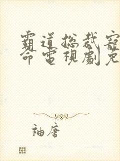 霸道总裁宠妻如命电视剧免费观看