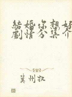 结婚你想好了吗剧情分集介绍