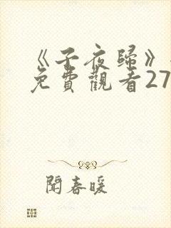 《子夜归》全集免费观看27