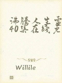 沸腾人生电视剧40集在线免费观看