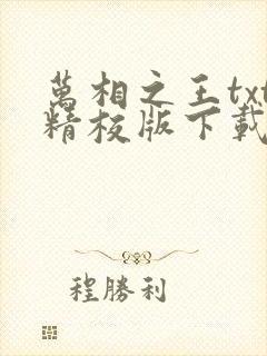 万相之王txt精校版下载