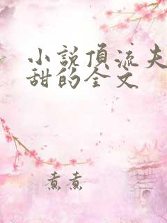 小说顶流夫妇超甜的全文