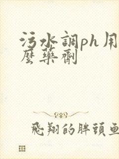 污水调ph用什么药剂