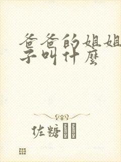 爸爸的姐姐的儿子叫什么