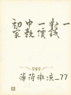 初中一对一上门家教价钱