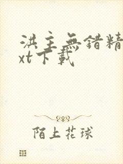 洪主无错精校txt下载