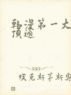 韩漫第一大弟子顶通