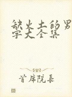 缺火土的男孩名字大全集