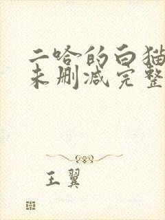 二哈的白猫师尊未删减完整版小说