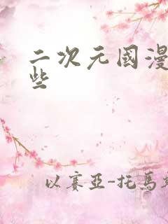 二次元国漫有哪些