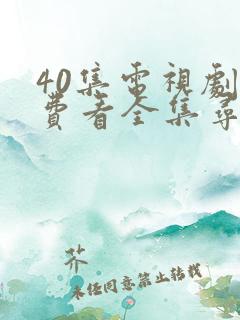 40集电视剧免费看全集寻秦记