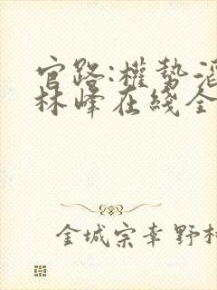 官路:权势滔天林峰在线全文阅读