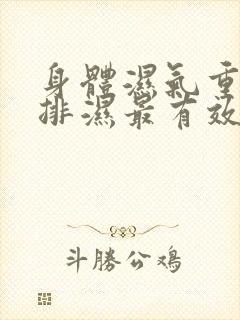 身体湿气重怎么排湿最有效的方法